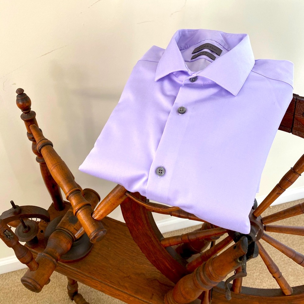 CALVIN KLEIN LAVENDER DRESS SHIRT 16 34/35 SLIM